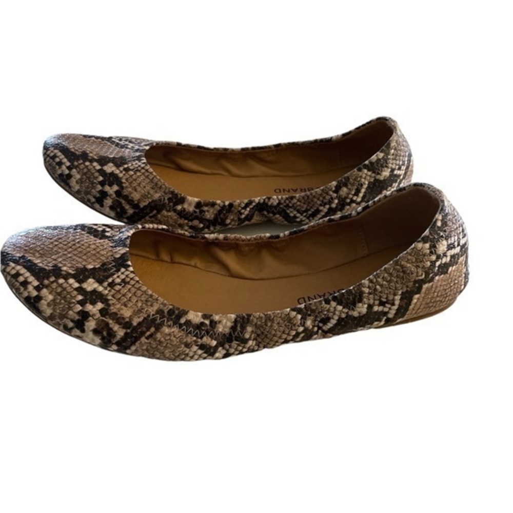 Lucky Brand Flats Snake Skin Print Faux Leather Ballet Flat Size 8